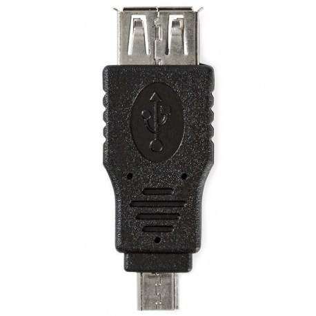 NEDIS redukce USB 2.0/ zástrčka USB micro B - zásuvka USB A/ černý/ blistr