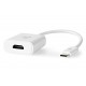 NEDIS redukční kabel s adaptérem/ USB-C zástrčka – HDMI zásuvka/ bílý/ blistr/ 20cm