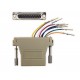 NEDIS serial adaptér/ zásuvka D-SUB 25-Pin - zásuvka RJ45/ poniklovaný/ slonovinová kost/ blistr