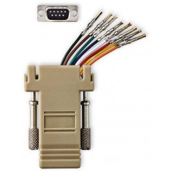 NEDIS serial adaptér/ zásuvka D-SUB 9-Pin - zásuvka RJ45/ pooniklovaný/ slonovinová kost/ blistr