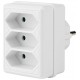 NEDIS síťový rozbočovač/ 3x zásuvka typu C (bez kolíku)/ 250 V AC 50/60 Hz/ 2,5 A/ 1700 W/ bílý