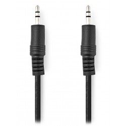 NEDIS stereo audio kabel/ 3,5mm jack zástrčka - 3,5mm jack zástrčka/ černý/ bulk/ 1m