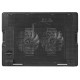 NEDIS stojan na notebook/ univerzální/ pro notebooky do 18"/ 2x ventilátor 140 mm/ USB/ plast-kov/ černý
