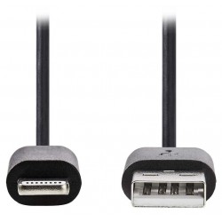 NEDIS synchronizační a nabíjecí kabel pro zařízení Apple/ konektor Lightning/ zástrčka USB 2.0 A/ černý/ blistr/ 1m
