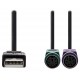 NEDIS USB 2.0 kabel 2v1/ zástrčka USB-A/ 2x zásuvka PS/2/ 480 Mbps/ poniklovaný/ kulatý/ PVC/ černý/ blistr/ 30 cm