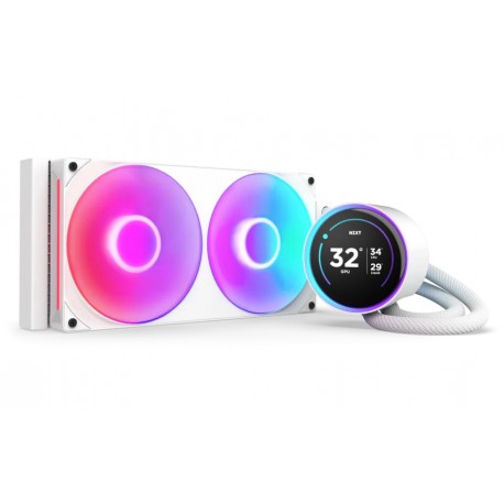 NZXT vodní chladič Kraken 280 ELITE RGB / 2x140mm RGB fan / 4-pin PWM / LCD disp. / 6 let