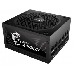 OPRAVENÉ - MSI zdroj MPG A750GF/ 750W/ ATX/ akt. PFC/ 10 let celková záruka/ 140mm ventilátor/ modulární kabeláž/ 80PLUS...