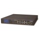 OPRAVENÉ - Planet FGSD-1022VHP PoE switch, 8x100, 2x1000-TP/SFP, LCD, VLAN, extend mód 10Mb do 250m, IEEE 802.3at＜120W