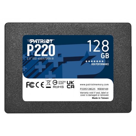 PATRIOT P220 128GB SSD / Interní / 2,5" / SATA 6Gb/s /