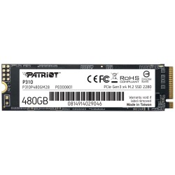 PATRIOT P310 480GB SSD / Interní / M.2 PCIe Gen3 x4 NVMe 1.3 / 2280