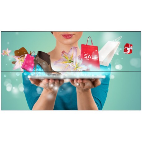 Philips Video Wall IPS panel – 49" D-LED displej, FHD rozlišení, IPS panel, jas 500 cd/m2, Video Wall, provoz 24/7