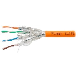 PLANET Elite kabel FTP, drát, Cat 7, 4pár, 600MHz, SFTP LS0H B2ca, stíněný každý pár, oranžový, balení 500m