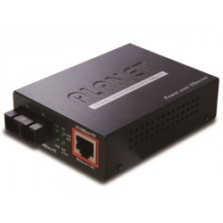 Planet FTP-802S15 konvertor 10/100Base-FX SM SC, PoE injektor 802.3af, singlemode