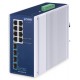 Planet IGS-1000-8T4X průmyslový L2 switch, 8x1Gb, 4x10Gb SFP+, -40~75°C, 9-48VDC, IP30, fanless