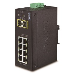 Planet IGS-1020TF Průmyslový Switch 8x 10/100/1000T, 2x 100/1000X SFP, -40~+75°C