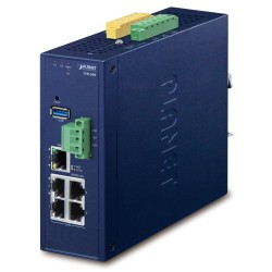 Planet IVR-300 Enterprise router/FW VPN/VLAN/QoS/HA/AP kontroler, 2x WAN (SD-WAN), 3x LAN, IP30, -40/75st, 9-54VDC