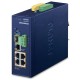 Planet IVR-300FP Enterprise router/FW VPN/VLAN/QoS/HA/AP kontr, 2xWAN(SD-WAN), 3xLAN,1xSFP,4xPoE, IP30,-40/75st,48-54VDC