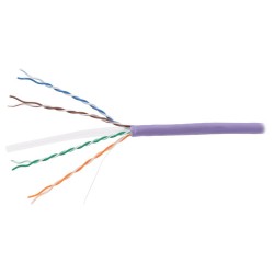 PLANET NO kabel UTP, drát, 4pár, Cat 6, LS0H, Dca, balení 305m, fialový