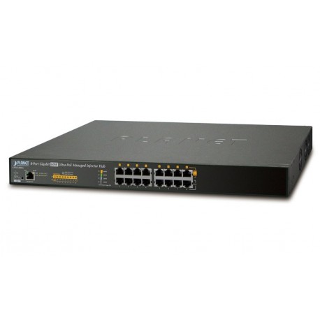 Planet UPOE-800G Ultra PoE++ injektor, 8 portů, Gigabit, 802.3bt ＜400W (90W/port), scheduler+watchdog