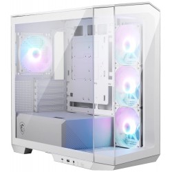 POUŽITÉ - MSI skříň MAG PANO M100R PZ White/ bez zdroje/ levé a přední sklo/ 4x 120 mm A-RGB fan/ 1x USB-C/ 1x USB3.2/ ...