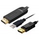PremiumCord  Kabel HDMI 2.0 na DisplayPort 1.2  pro rozlišení 4K@60Hz, 2m