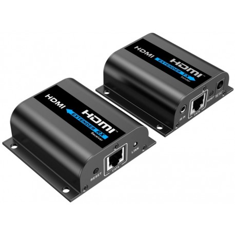 PremiumCord 4K@30Hz HDMI extender na 60m přes jeden kabel Cat6/6a/7, lokální HDMI výstup