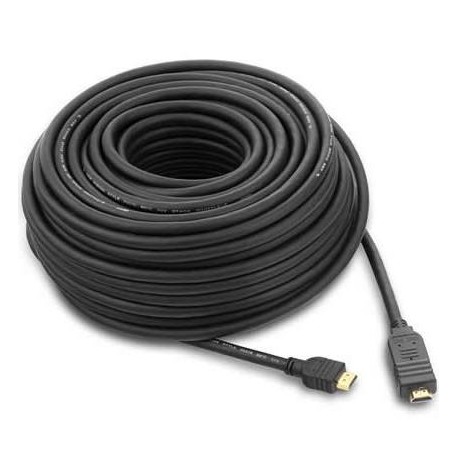 PremiumCord HDMI High Speed + Ethernet kabel se zesilovačem/ AWG24/ 3x stínění/ M/M/ zlacené konektory/ 30m/ černý