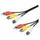 PremiumCord Kabel 3x CINCH-3x CINCH M/M 2m