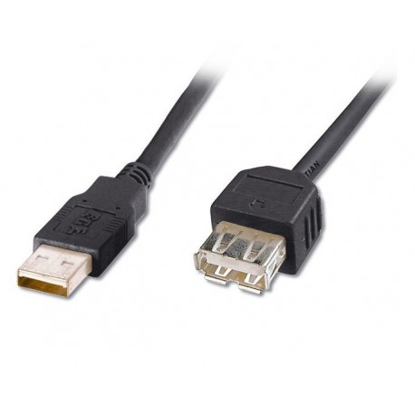 PremiumCord Kabel USB 2.0 A-A 20cm prodlužovací (A-M/A-F), černý