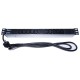 PremiumCord Panel napájecí do 19" racku 1U, 10xIEC (C13), 2m kabel