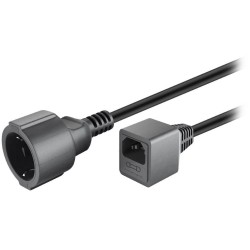 PremiumCord prodlužovací přívod 230V CEE 7/7 - IEC320 C14 / 20 cm