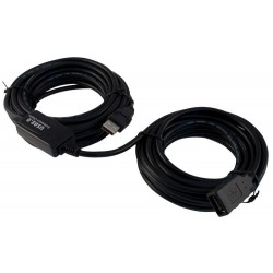 PremiumCord USB 2.0 repeater a prodlužovací kabel (A/M-A/F)/ 15m/ černý