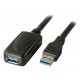 PremiumCord USB 3.0 repeater a prodlužovací kabel A/M-A/F/ 5m/ černý