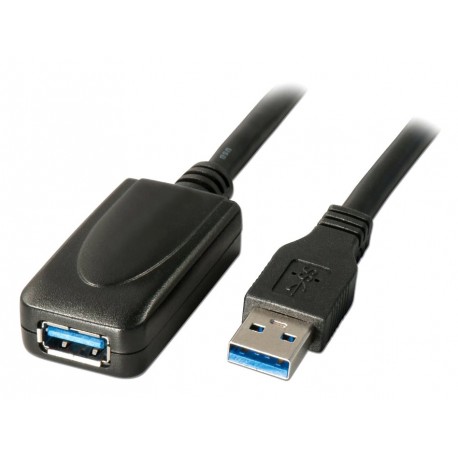 PremiumCord USB 3.0 repeater a prodlužovací kabel A/M-A/F/ 5m/ černý