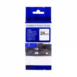 PRINTLINE kompatibílní páska s Brother TZE-455, 24mm, bílý tisk /  červený podklad