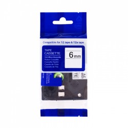 PRINTLINE kompatibilní páska s Brother TZE-B11, 6mm, černý tisk/fluor.oranžový podklad