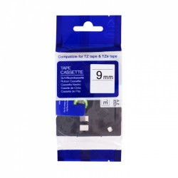 PRINTLINE kompatibilní páska s Brother TZE-S421, 9mm, černý tisk/červený podklad, extra adhezivní