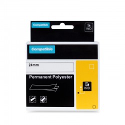 PRINTLINE kompatibilní páska s DYMO 1734523, 24mm, 5.5m, černý tisk/bílý podklad, RHINO, polyesterová