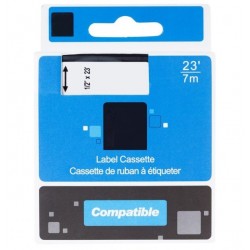 PRINTLINE kompatibilní páska s DYMO 43610, S0720770, 6mm, 7m, černý tisk/průhledný podklad, D1