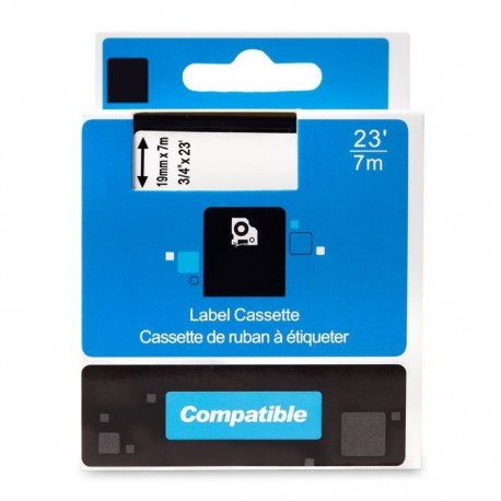 PRINTLINE kompatibilní páska s DYMO 45806 S0720860, 19mm, 7m, černý tisk / modrý podklad, D1
