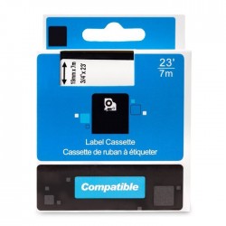 PRINTLINE kompatibilní páska s DYMO 45811, S0720910, 19mm, 7, bílý tisk/černý podklad, D1