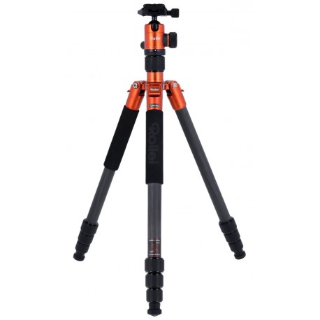 Rollei Stativ C5i Karbon/ 22610/ Zátěž 8kg/ Vytažený 157,5 cm/ Karbon/ Oranžový