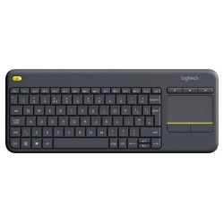 ROZBALENÉ - Logitech klávesnice K400 Plus/ Bezdrátová/ 2.4GHz/ Touchpad/ USB přijímač/ CZ/ Černá