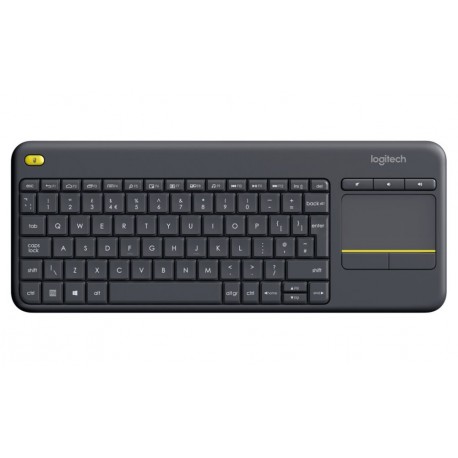 ROZBALENÉ - Logitech klávesnice K400 Plus/ Bezdrátová/ 2.4GHz/ Touchpad/ USB přijímač/ CZ/ Černá