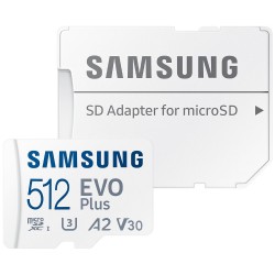 SAMSUNG EVO Plus 2024 MicroSDXC 512GB + SD Adaptér / CL10 UHS-I U3 / A2 / V30