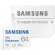 SAMSUNG PRO Endurance MicroSDHC 64GB + SD Adaptér / CL10 UHS-I U1 / V10