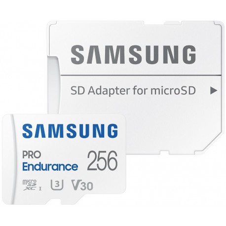 SAMSUNG PRO Endurance MicroSDXC 256GB + SD Adaptér / CL 10 UHS-I U3 / V30