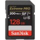 SanDisk Extreme PRO 128GB SDXC / UHS-I, Class 10, U3, V30 /  up to 200MB/s & 90MB/s Read/Write / + 2 years RescuePRO