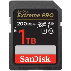 SanDisk Extreme PRO 1TB SDXC / UHS-I, Class 10, U3, V30 /  up to 200MB/s & 140MB/s Read/Write / + 2 years RescuePRO