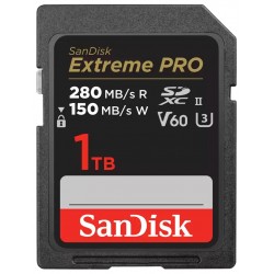 SanDisk Extreme PRO 1TB V60 UHS-II SD cards/ R:280/ W:150MB/s